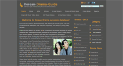 Desktop Screenshot of korean-drama-guide.com