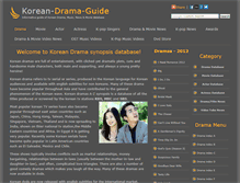 Tablet Screenshot of korean-drama-guide.com